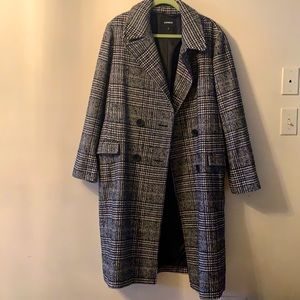Wool Plaid Coat